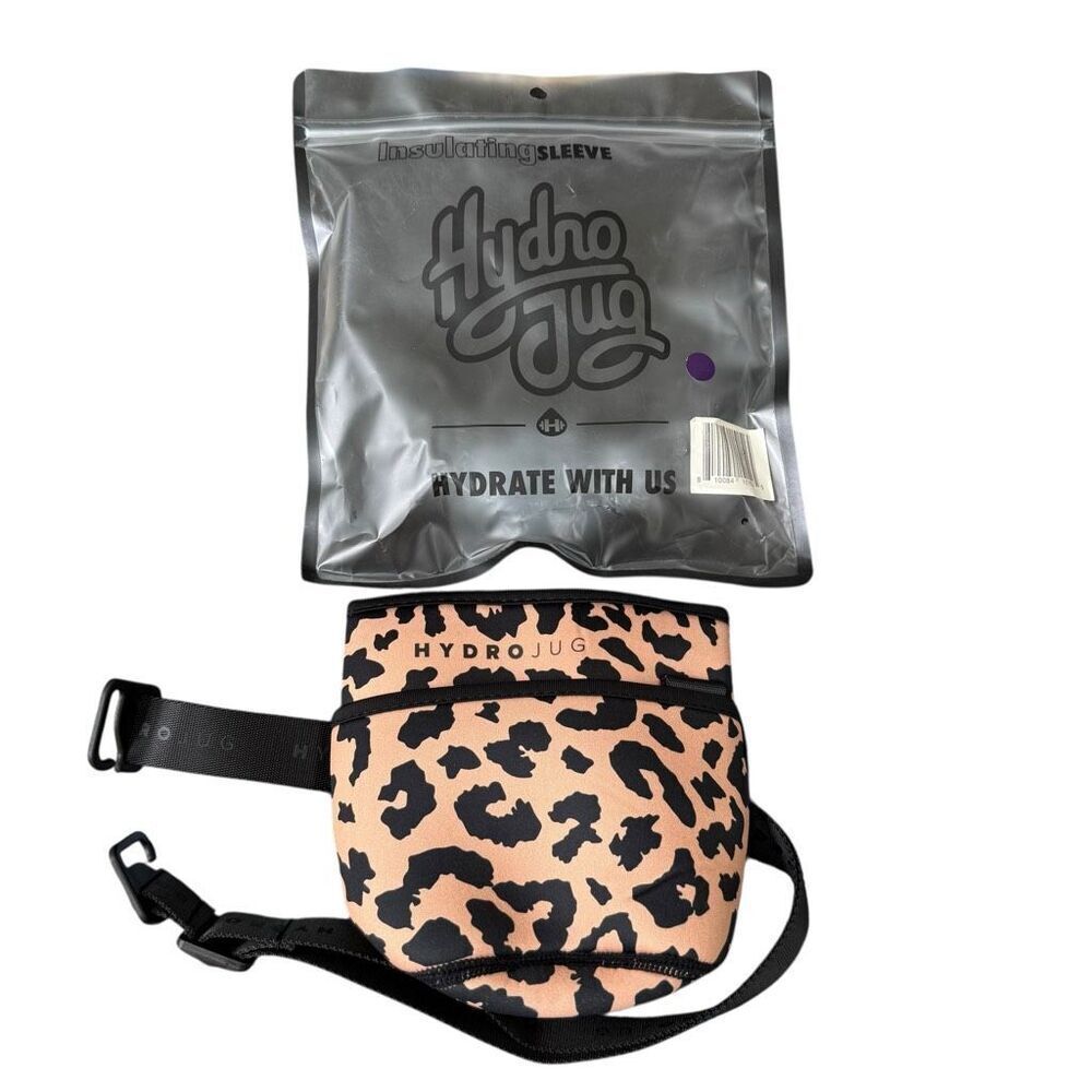 Hydro Jug Pro Leopard Cat Print Insulating Neoprene Water Bottle Sleeve ~NEW~